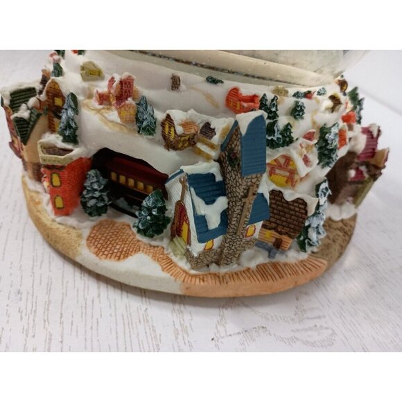 Vintage Nativity Musical Water Globe Rotating Base We Wish You A Merry Christmas - Picture 11 of 14